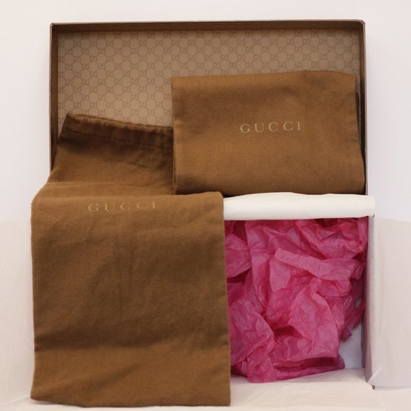 Gucci Shoe Box (includes) 2x Gucci Shoe Bags - Picture 1 of 6